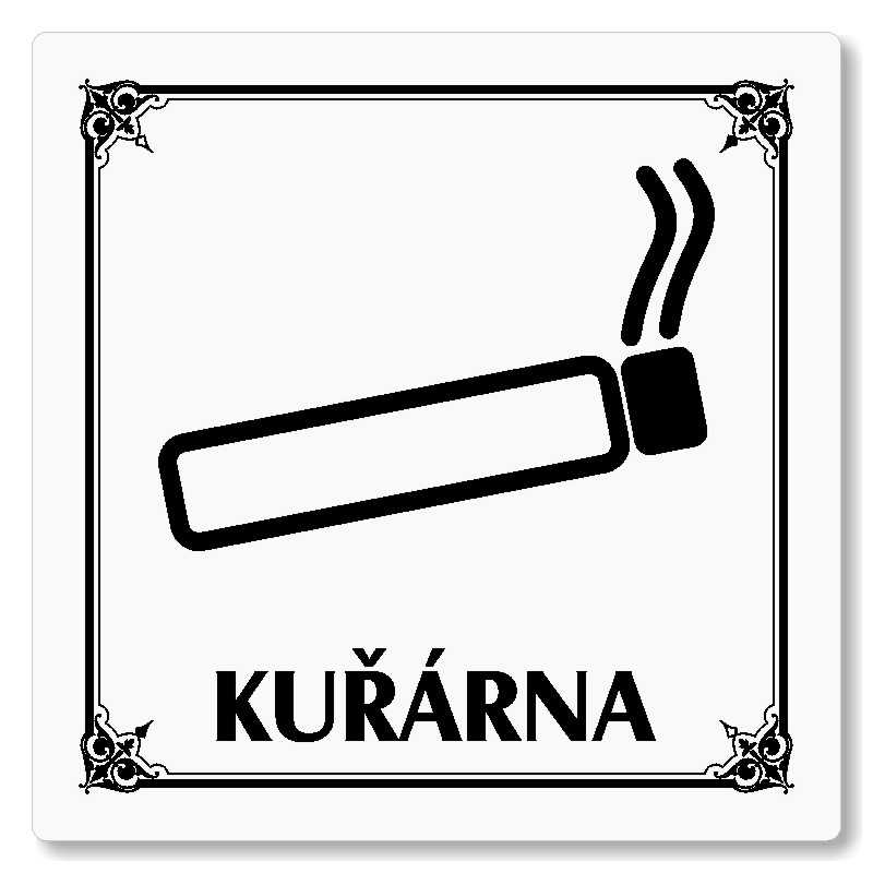 Kuřárna, 118x118mm, bílá, Nebraska